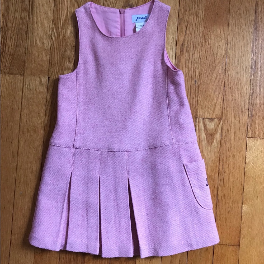 Jacadi Pink Wool Pleated Jumper, Size 4